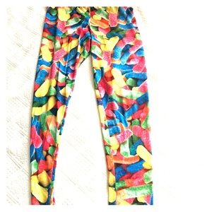 Funny gummy worm leggings